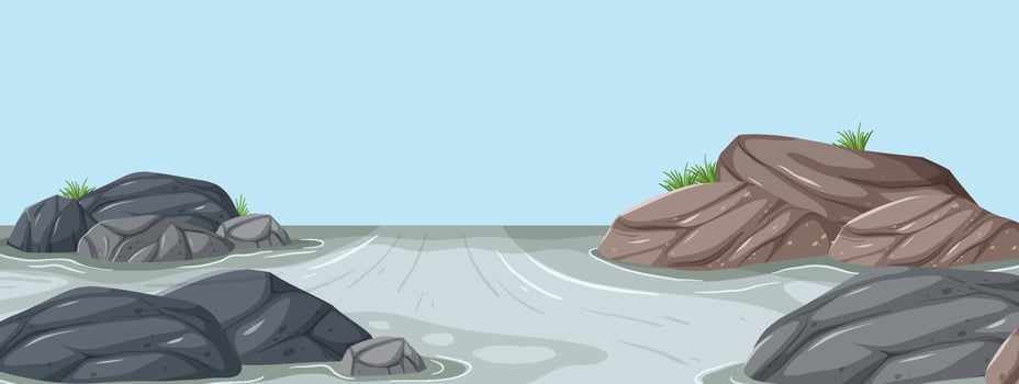 Rapid water flow background vector