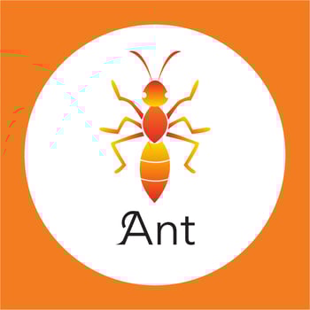 Ant Icon Logo vector