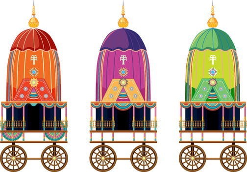 Ratha Yatra Hindu festival of India vector