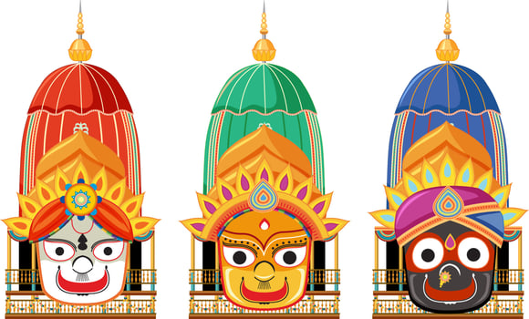 Ratha Yatra Hindu festival of India vector