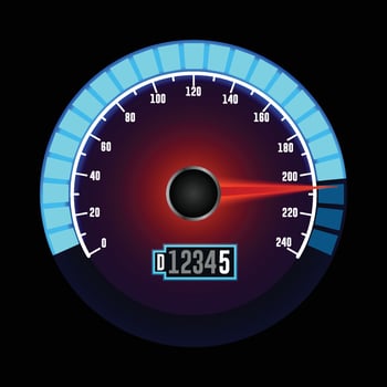 Speedometer Bar with Dazzling Blue Light and Attractive Design vector