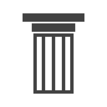 Column Glyph Black Icon vector