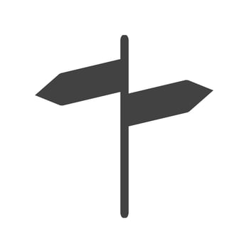 Street Signs II Glyph Black Icon vector