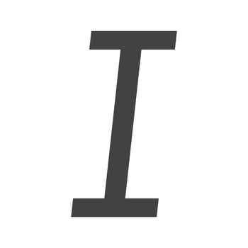 Italic Glyph Black Icon vector