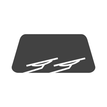 Windshield Glyph Black Icon vector