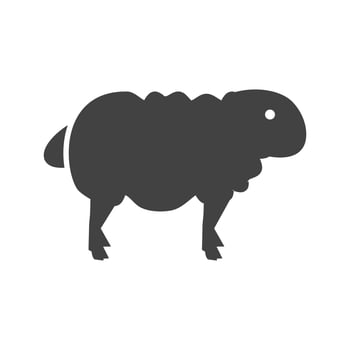 Sheep Glyph Black Icon vector