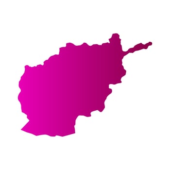 Afghanistan map illustrated on white background vector
