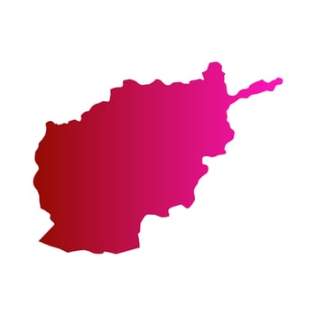 Afghanistan map illustrated on white background vector