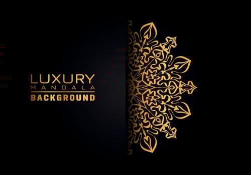 Luxury ornamental mandala logo background, arabesque style. vector