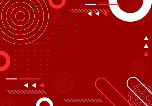 Red Flat geometric background Free Vector