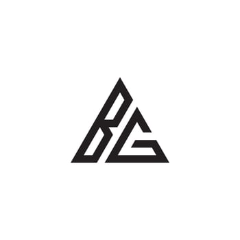 BG or GB initial letter logo design vector