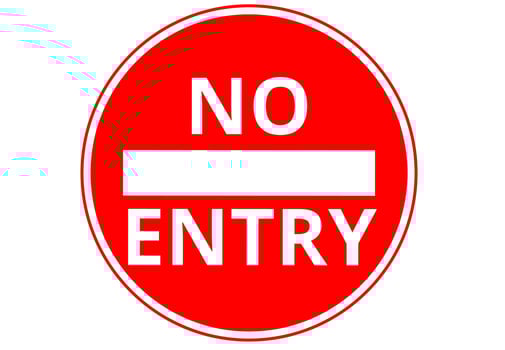 no entry sign vector