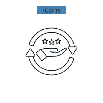Values icons  symbol vector elements for infographic web