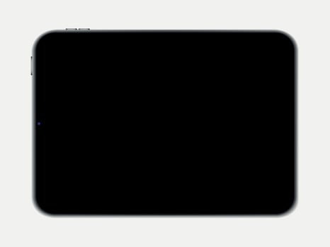 Tablet, mobile Electronic Device Black Screen Mockup. vector