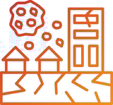 Natural Disaster Icon Style vector