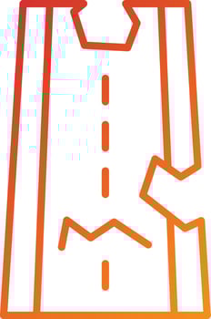 Road Crack Icon Style vector