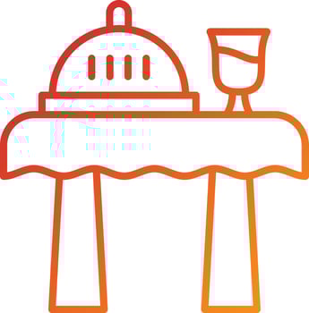 Dinner Table Icon Style vector