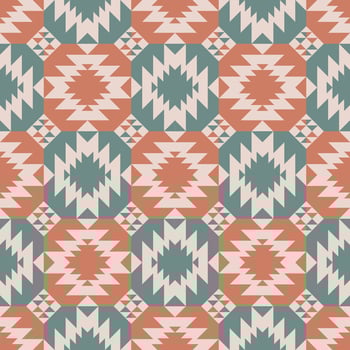 Native aztec geometric shape morocco color style seamless pattern background. Use for fabric, textile, interior decoration elements, upholstery, wrapping. vector