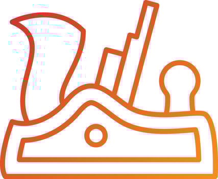 Plane Tool Icon Style vector