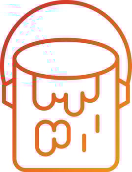 Paint Bucket Icon Style vector