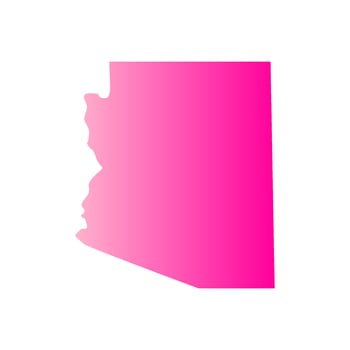 Arizona map illustrated on white background vector