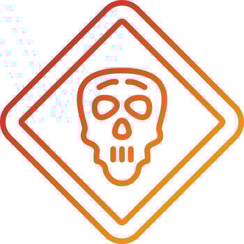 Danger Sign Icon Style vector