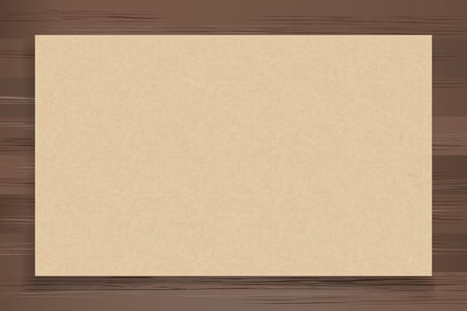 Brown paper on wood texture background. Vector. vector