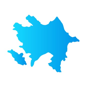 Azerbaijan map illustrated on white background vector