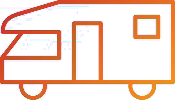 Camper Van Icon Style vector