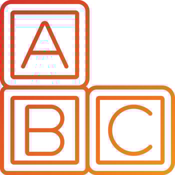 ABC Blocks Icon Style vector