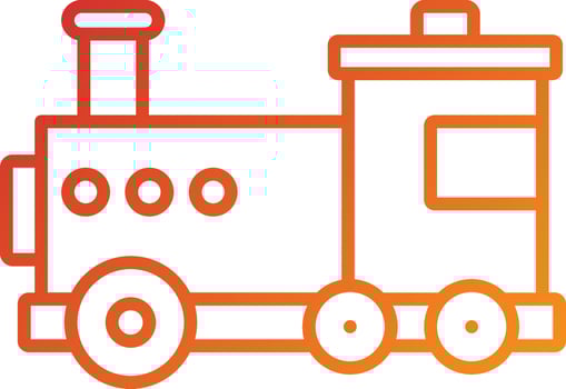 Train Toy Icon Style vector