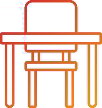 School Desk Icon Style vector