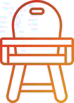 Baby Chair Icon Style vector