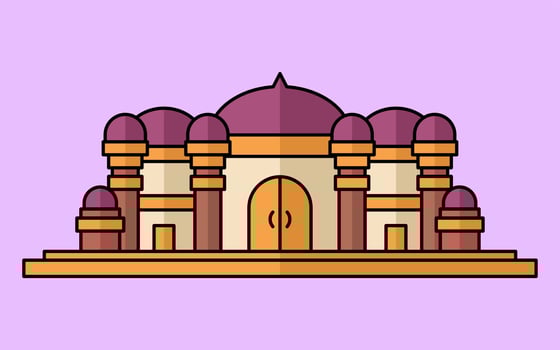 Beautiful mosque premium vector design