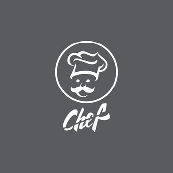 Hat chef logo template vector icon  illustration