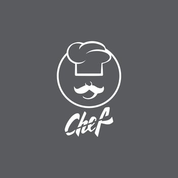 Hat chef logo template vector icon  illustration