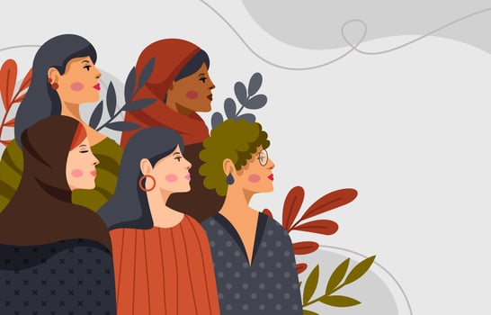Multiracial Women Background vector