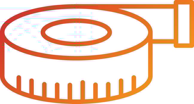 Measuring Tape Icon Style vector