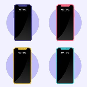 Realistic modern smartphone template vector