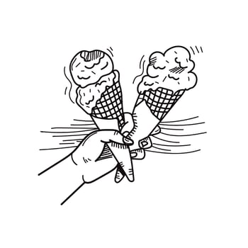 SUMMER ICE CREAM CONE VECTOR