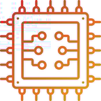 CPU Processor Icon Style vector