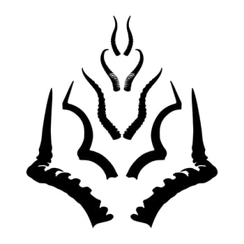 Devil Horns Collection Vector Design. Deer Antlers, Deer, Stag,  Antelope, Demon