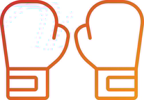 Boxing Gloves Icon Style vector