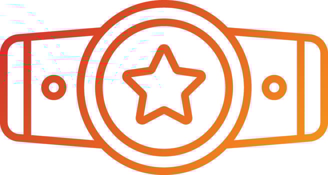 Champion Belt Icon Style vector