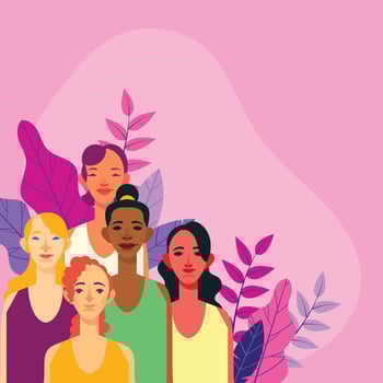 Multiracial Women Potrait Collection vector