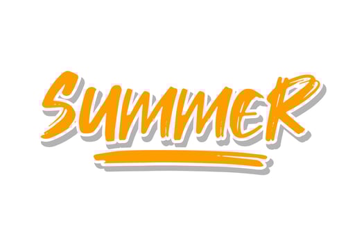 Summer Typography Lettering Abstract Brush Style Design vector