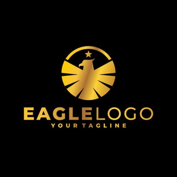 Gold eagle logo vector