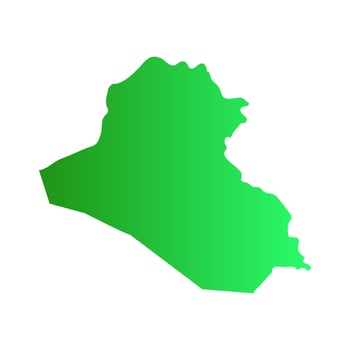 Iraq map illustrated on white background vector