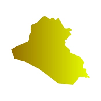 Iraq map illustrated on white background vector