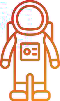 Astronaut Suit Icon Style vector